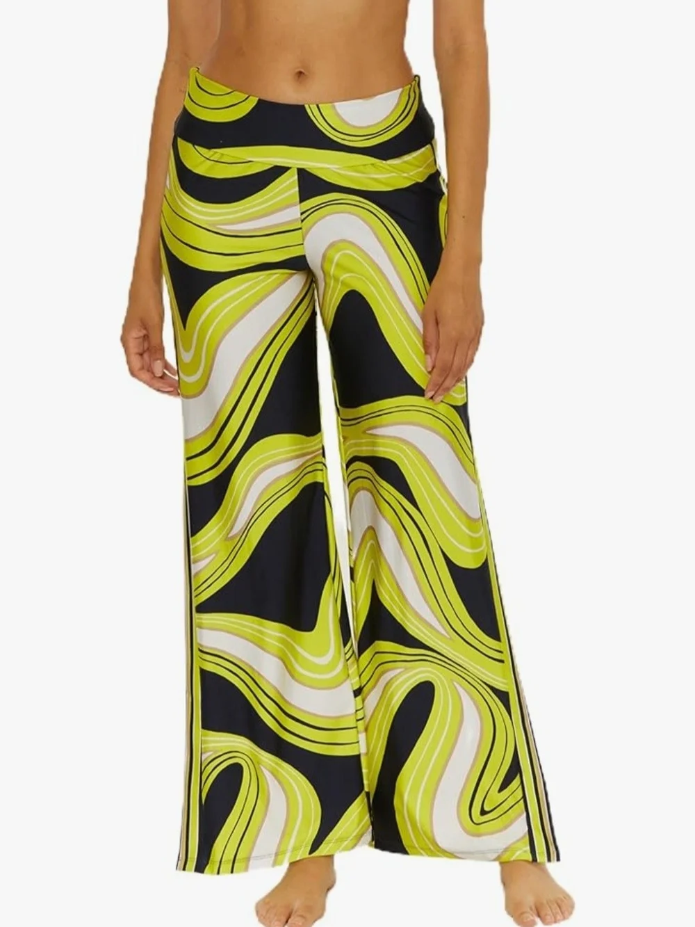 Trina Turk Women Serena Swim Pants Beach Cover Ups Wide Leg Size L Large - Picture 1 of 8